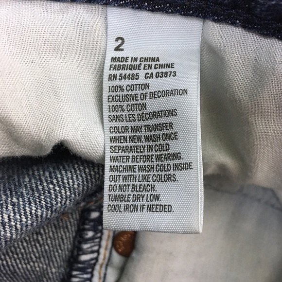 AMERICAN EAGLE Jean Shorts Denim Cut Off Floral Embroidered Festival Boho Size 2 - Picture 7 of 9